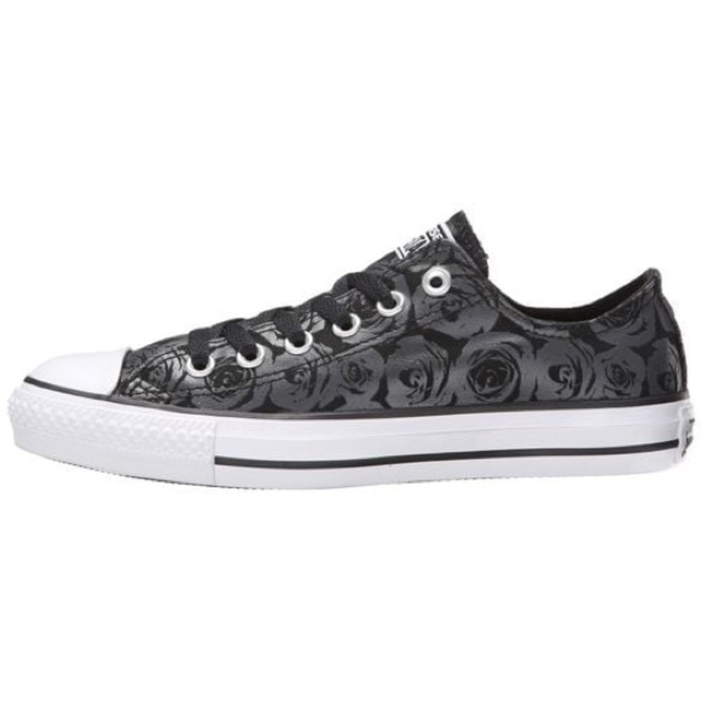 NWOT Converse Black and rose print low top Allstars